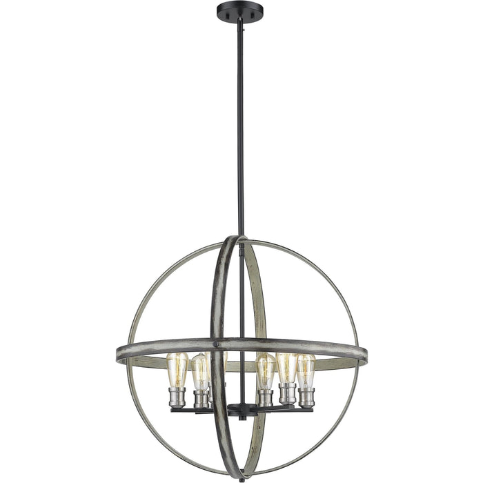 Kirkland Ashen Barnboard Pendant - Pendant