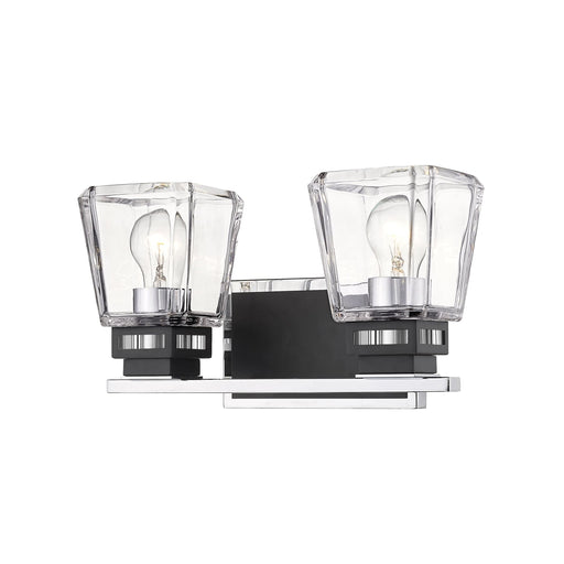 Jackson Chrome Matte Black 2 Light Vanity - Bath & Vanity