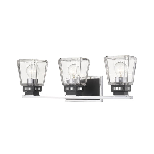 Jackson Chrome Matte Black 3 Light Vanity - Bath & Vanity