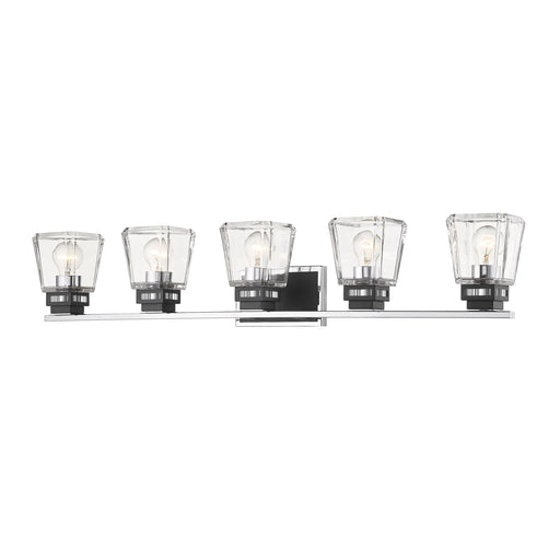 Jackson Chrome Matte Black 5 Light Vanity - Bath & Vanity