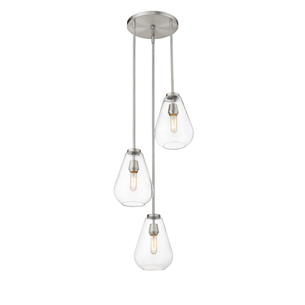 Z-Lite Ayra Brushed Nickel Pendant 488P8-3R-BN - Pendants