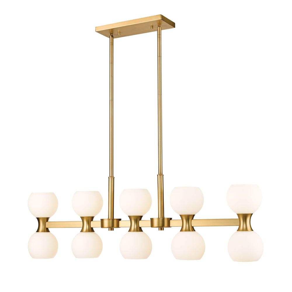 Z-Lite Artemis Modern Gold 10 Light Linear Chandelier 494-10L-MGLD - Chandeliers