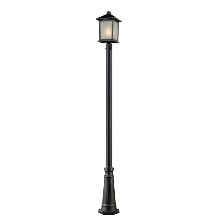 Z-Lite Holbrook Black Outdoor Post Mounted Fixture 507PHB-519P-BK - Outdoor Post Mounted Fixtures