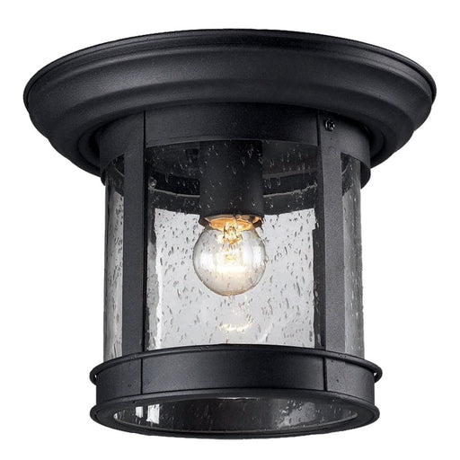 Z-Lite Outdoor Flushmount Black Outdoor Flush Ceiling Mount Fixture 515F-BK - Outdoor Flush Ceiling Mount Fixtures