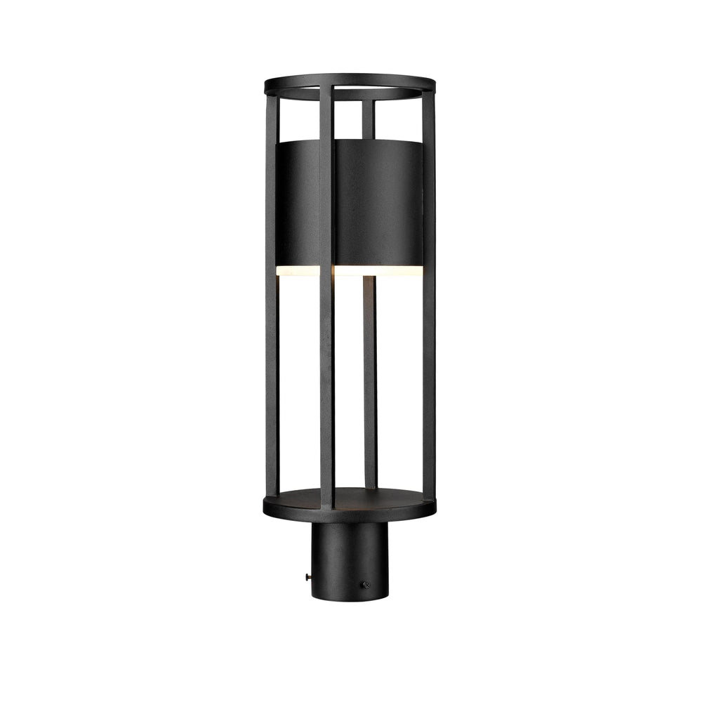 Z-Lite Luca Black LED 1 Light Outdoor Post Mount Fixture 517PHM-BK-LED - Outdoor Post Mount Fixtures