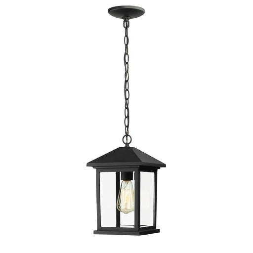 Z-Lite Portland Black Outdoor Chain Mount Ceiling Fixture 531CHM-BK - Outdoor Chain Mount Ceiling Fixtures
