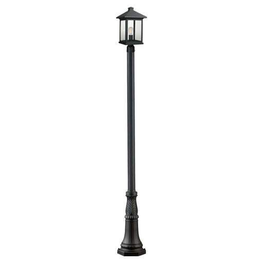 Z-Lite Portland Black Outdoor Post Mounted Fixture 531PHBR-518P-BK - Outdoor Post Mounted Fixtures