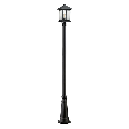 Z-Lite Portland Black Outdoor Post Mounted Fixture 531PHBR-519P-BK - Outdoor Post Mounted Fixtures