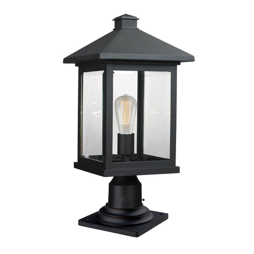 Z-Lite Portland Black Outdoor Pier Mounted Fixture 531PHBR-533PM-BK - Outdoor Pier Mounted Fixtures