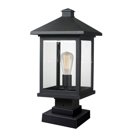 Z-Lite Portland Black Outdoor Pier Mounted Fixture 531PHBS-SQPM-BK - Outdoor Pier Mounted Fixtures