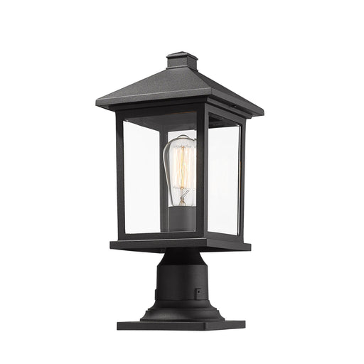 Z-Lite Portland Black Outdoor Pier Mounted Fixture 531PHMR-533PM-BK - Outdoor Pier Mounted Fixtures