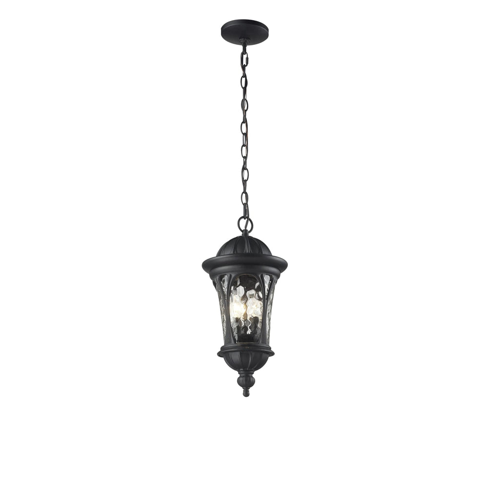 Z-Lite Doma Black Outdoor Chain Mount Ceiling Fixture 543CHM-BK - Outdoor Chain Mount Ceiling Fixtures