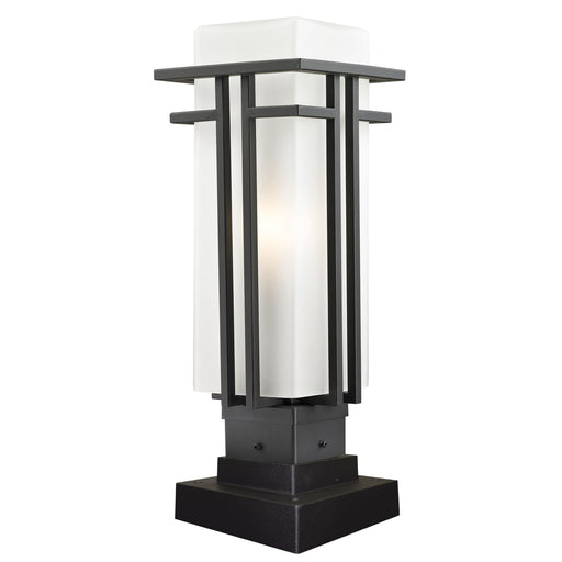 Z-Lite Abbey Rubbed Bronze Outdoor Pier Mounted Fixture 550PHM-SQPM-ORBZ - Outdoor Pier Mounted Fixtures