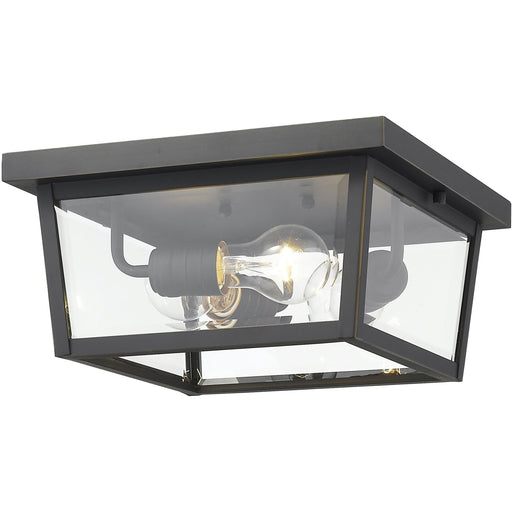 Beacon Oil Rubbed Bronze Outdoor Flush Ceiling Mount Fixture - Outdoor Flush Ceiling Mount Fixture