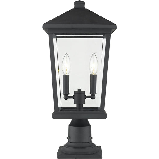 Beacon Black Outdoor Pier Mounted Fixture - Outdoor Pier Mounted Fixture