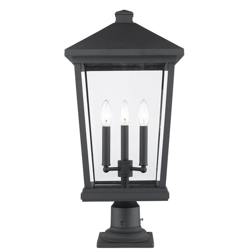 Beacon Black Outdoor Pier Mounted Fixture - Outdoor Pier Mounted Fixture