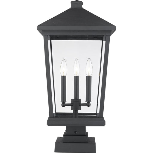 Beacon Black Outdoor Pier Mounted Fixture - Outdoor Pier Mounted Fixture