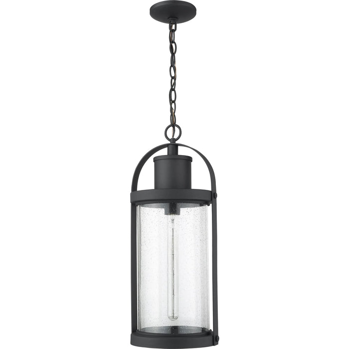 Roundhouse Black Outdoor Chain Mount Ceiling Fixture - Outdoor Chain Mount Ceiling Fixture