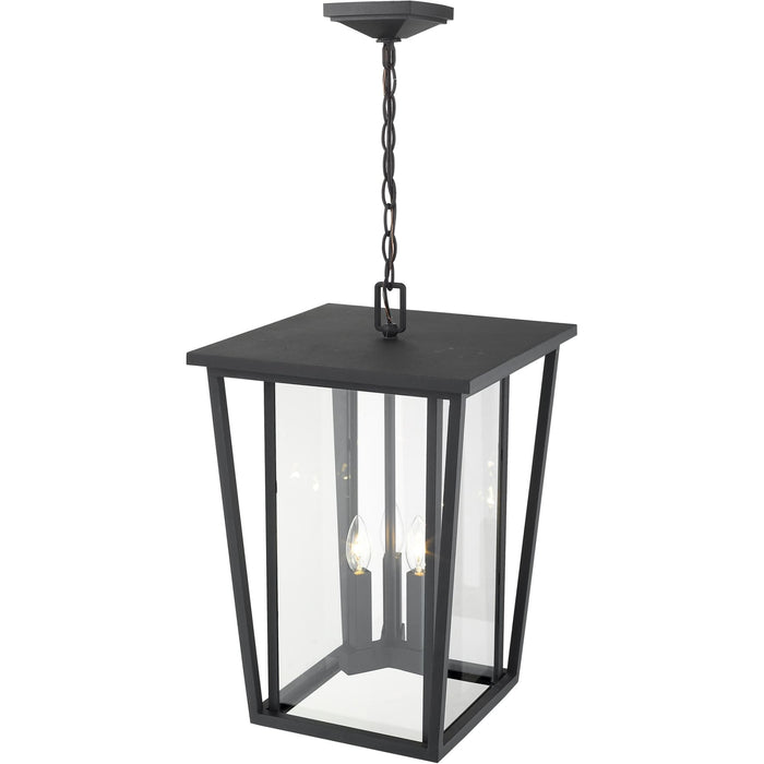 Seoul Black Outdoor Chain Mount Ceiling Fixture - Outdoor Chain Mount Ceiling Fixture