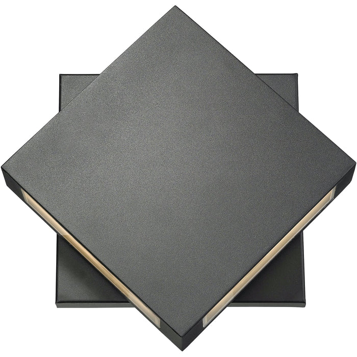 Quadrate Black LED Outdoor Wall Sconce - Outdoor Wall Sconce