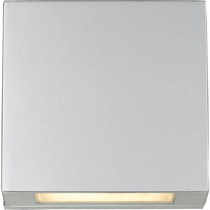 Quadrate Silver LED Outdoor Wall Sconce - Outdoor Wall Sconce