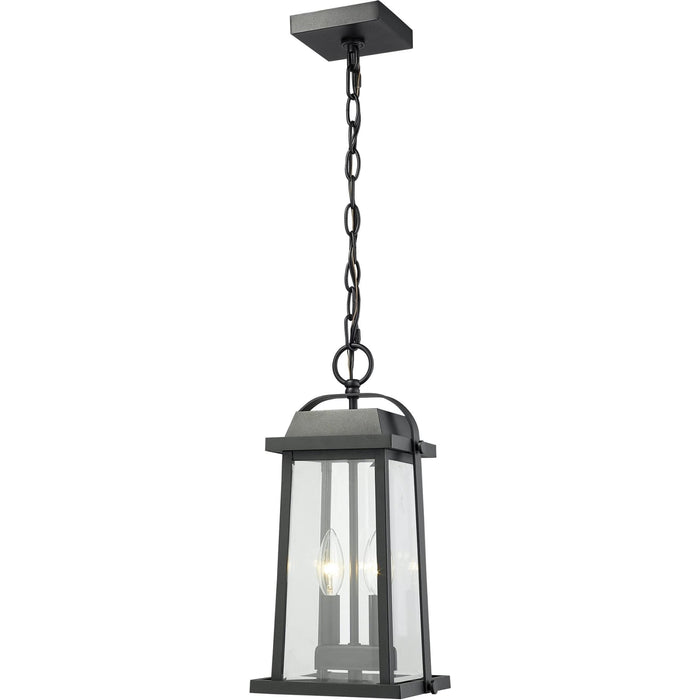 Millworks Black Outdoor Chain Mount Ceiling Fixture - Outdoor Chain Mount Ceiling Fixture