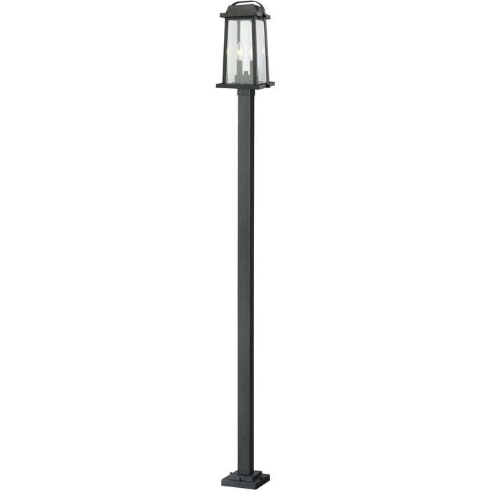 Millworks Black Outdoor Post Mounted Fixture - Outdoor Post Mounted Fixture