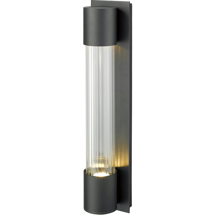 Striate Black LED Outdoor Wall Sconce - Outdoor Wall Sconce