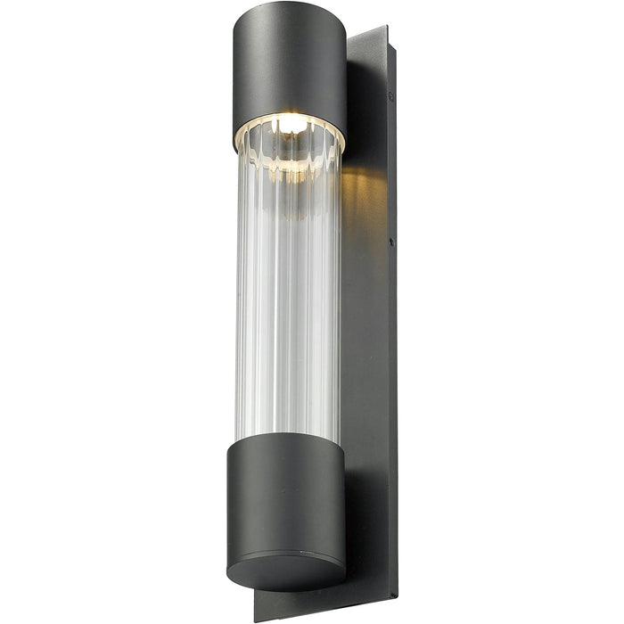 Striate Black LED Outdoor Wall Sconce - Outdoor Wall Sconce