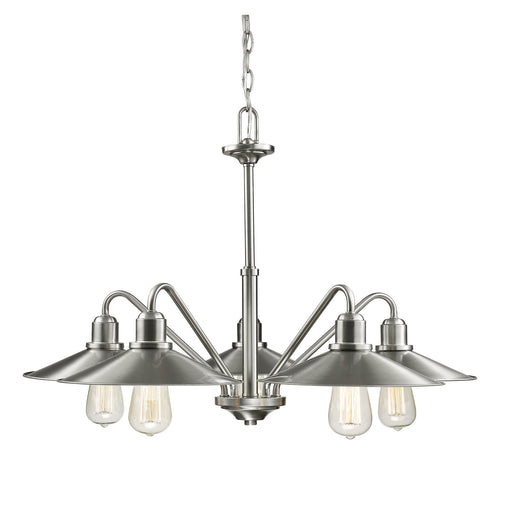 Casa Brushed Nickel Chandelier - Chandeliers