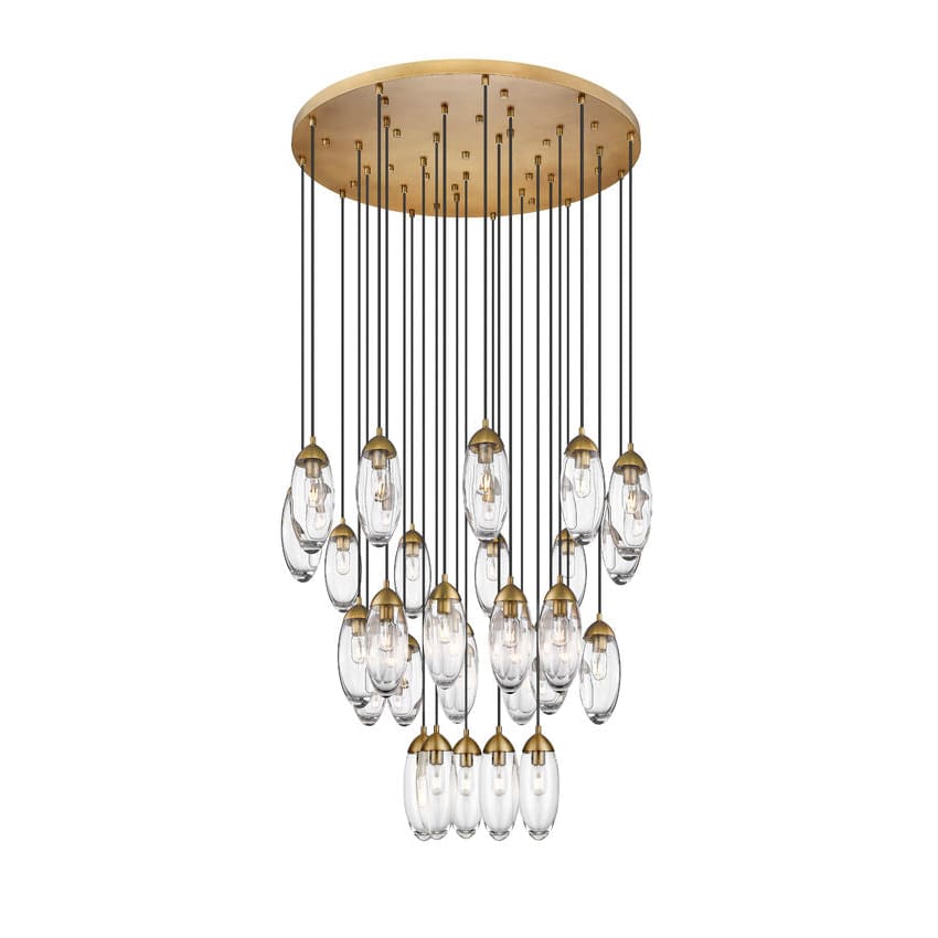 Z-Lite Arden Rubbed Brass 27 Light Chandelier 651P-27R-RB - Chandeliers