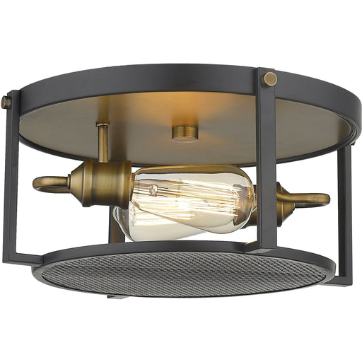 Halycon Bronze and Heritage Brass Flush Mount - Flush Mount