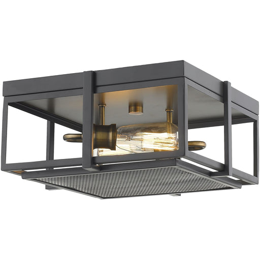 Halycon Bronze and Heritage Brass Flush Mount - Flush Mount