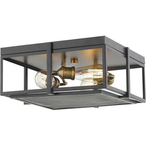 Halycon Bronze and Heritage Brass Flush Mount - Flush Mount