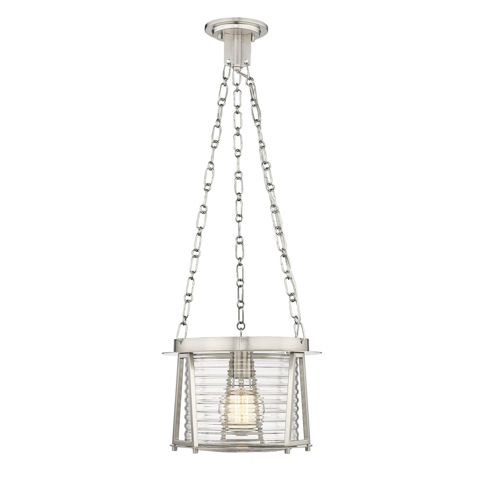 Z-Lite Cape Harbor Brushed Nickel 1 Light Pendant 7503P13-BN - Pendants