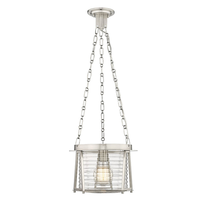 Z-Lite Cape Harbor Brushed Nickel 1 Light Pendant 7503P13-BN - Pendants