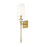 Z-Lite Ava Rubbed Brass Wall Sconce 804-1S-RB-WH - Wall Sconces