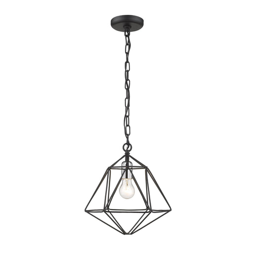Geo Matte Black Chrome 1 Light Mini-Pendant - Mini-Pendants