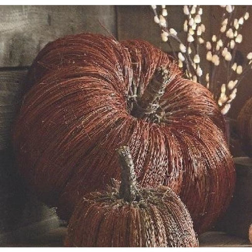 Straw Harvest Pumpkins-Jumbo Round