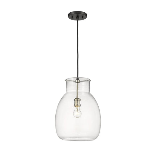 Bella Matte Black Brushed Nickel 1 Light Pendant - Pendants