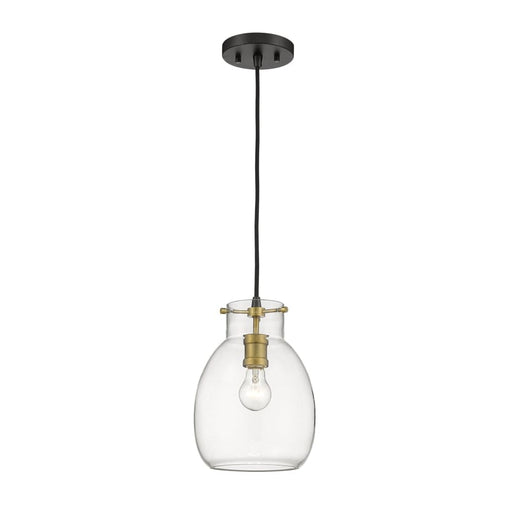 Bella Matte Black Olde Brass 1 Light Mini-Pendant - Mini-Pendants