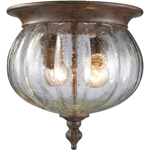 Belmont Weathered Bronze Outdoor Flush Ceiling Mount Fixture - Outdoor Flush Ceiling Mount Fixture