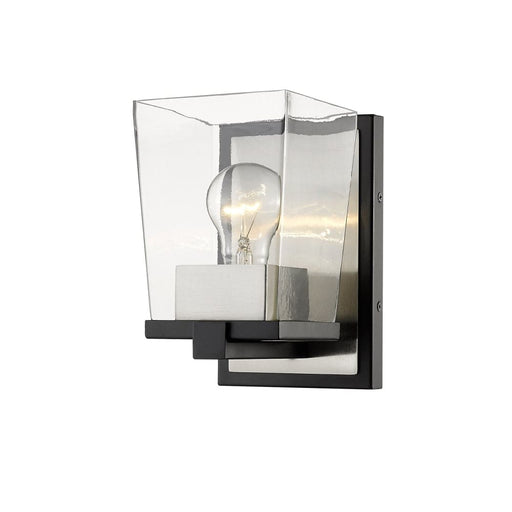 Bleeker Street Matte Black Brushed Nickel 1 Light Wall Sconce - Wall Sconces