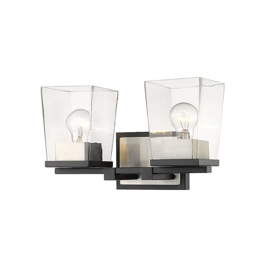Bleeker Street Matte Black Brushed Nickel 2 Light Vanity - Bath & Vanity