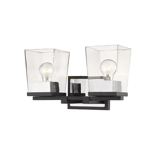 Bleeker Street Matte Black Chrome 2 Light Vanity - Bath & Vanity