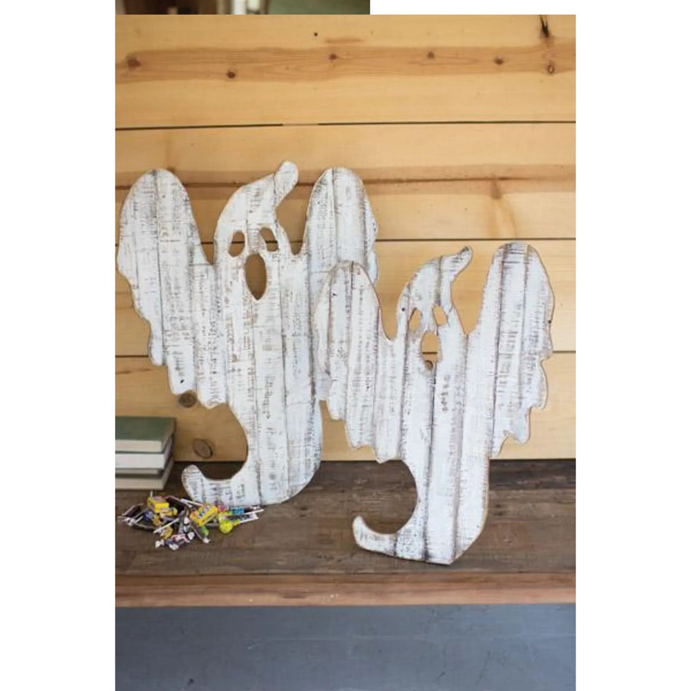 Recycled Wood Ghosts-Set of 2 - Holiday_Halloween