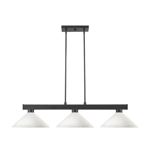 Cobalt Matte Black 3 Light Billiard Pendant 152MB-AMO14 - Island/Billiard