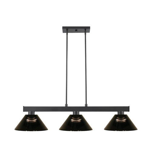 Cobalt Matte Black 3 Light Billiard Pendant 152MB-ARS - Island/Billiard