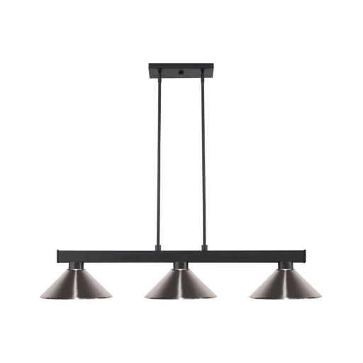 Cobalt Matte Black 3 Light Billiard Pendant 152MB-MBN - Island/Billiard