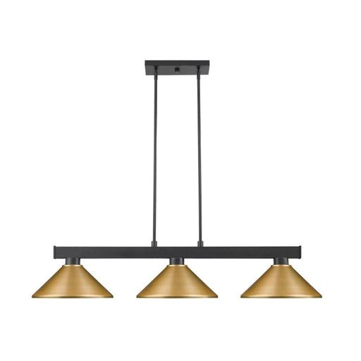 Cobalt Matte Black 3 Light Billiard Pendant - Island/Billiard